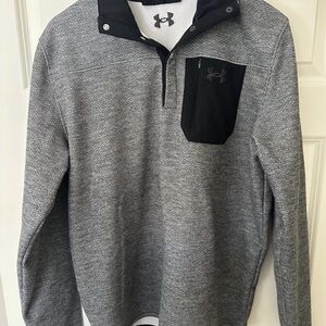 Under Armour Black and Gray ColdGear Jacket-Men’s under armour ColdGear Henley